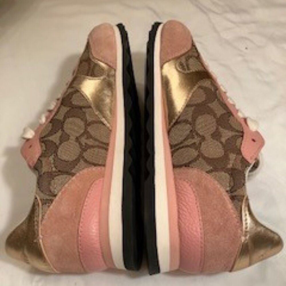 Coach Women's Sneakers KHAKI/PETAL/GOLD 7.5B - Picture 4 of 9